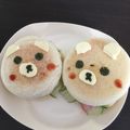 ゆーひなママ☆'s cooksnap of when they made 簡単☆リラックマのエッグマフィンサンド.