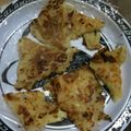 hotmotto55's cooksnap of when they made 創作絶品ねぎとじゃが芋の焼き餅★チヂミ風.