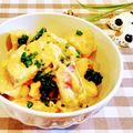 ももちゃんのれしぴ's cooksnap of when they made さつまいもと柿等のカレー味ポテトサラダ.