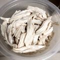 Bunnirella's cooksnap of when they made レンジで簡単♪ほぐし蒸し鶏【半調理】.