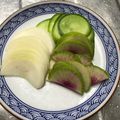 ひーちゃん食堂's cooksnap of when they made 紅芯大根・紅くるり大根の糠漬け.