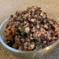 PARNELL's cooksnap of when they made エコ料理【小豆茶の後で】小豆入り肉そぼろ.