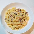 ふー1211's cooksnap of when they made 簡単！きのことベーコンのクリームパスタ.