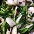 ▼シ・マーヌ▲'s cooksnap of when they made 大根の葉とｲｶの醤油ﾏﾖ炒め.