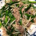 ゆきゆき0119's cooksnap of when they made 安くて大満足！もやしとニラの炒め物.
