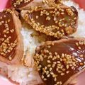 りーとぽん's cooksnap of when they made 簡単！スーパーのお刺身で鰹タタキの漬け丼.