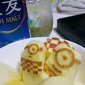 このぱんだ's cooksnap of when they made ミニオン りんご 飾り切り お弁当.