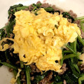 斎木綾姫's cooksnap of when they made ★ほうれん草と挽肉の鶏ガラ炒め★.