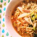 ぐりtoぐら's cooksnap of when they made 味噌煮込み辛ラーメン.