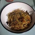 attunIIO's cooksnap of when they made リメイク♪ひじきの煮物の梅しそパスタ.