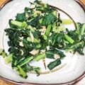 日向葵's cooksnap of when they made 大根の葉とシーチキンのごま油炒め.