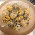 えだま21's cooksnap of when they made レンジで簡単！コーン塩昆布のはんぺん焼売.