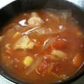 reine666's cooksnap of when they made 具だくさん！！食べるトマトスープ。.
