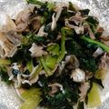 ねぞろ's cooksnap of when they made 白だしで簡単☆小松菜ときのこのわかめ和え.