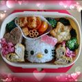小麦粉【100g】's cooksnap of when they made キティちゃんの海苔カット（キャラ弁）.