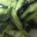 ma___111's cooksnap of when they made きゅうりとワカメの昆布だし和え.