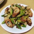 saa___33's cooksnap of when they made 竹輪とアスパラの☆オイマヨ炒め.