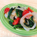 こはる・▽・'s cooksnap of when they made 簡単おいしく♪ほうれん草とトマトの炒め物.