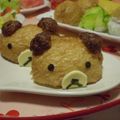 クレちゃん's cooksnap of when they made りらっくまのいなり寿司(キャラ弁).