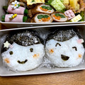 陸倫葵's cooksnap of when they made 幼稚園　お弁当　星ピン留めの女の子お握り.