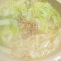 okazakana's cooksnap of when they made 白菜バラ肉煮込みうどん➕塩旨ちょい辛味.