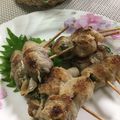 yuminan47k's cooksnap of when they made 豚バラスライスしそ巻き串焼き.