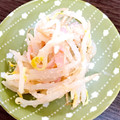 ugom's cooksnap of when they made 簡単副菜☆もやしとハムの明太マヨ和え.