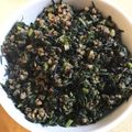 ぶっちぃ's cooksnap of when they made ミネラル満点。大根葉とひじきのそぼろ炒め.