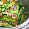 マダムカフェ♡'s cooksnap of when they made 鯖の水煮缶と小松菜の塩麹キムチ炒め！.