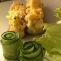 ma___111's cooksnap of when they made 簡単一品♡たまごサラダのちくわボート.