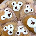 なッつ☆'s cooksnap of when they made おやつや女子会に♪あんこ入くまちぎりパン.