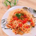 ちぃーたぁん's cooksnap of when they made 簡単☺秋刀魚のトマトソースパスタ.