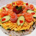 いちごすい☆'s cooksnap of when they made ひな祭り✿ちらし寿司ケーキ.