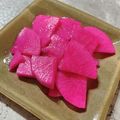 harurun26's cooksnap of when they made 紅芯大根の甘酢漬け.