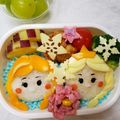 かな飯's cooksnap of when they made キャラ弁♪アナと雪の女王♪ツムツムver.