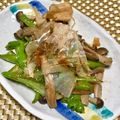 にきけん's cooksnap of when they made 万願寺唐辛子と丹波しめじのバター醤油炒め.