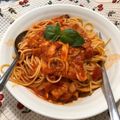 カレーヨーグルト's cooksnap of when they made モッツァレラとバジルのトマト缶パスタ★.
