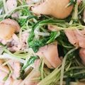 ちゃーーち's cooksnap of when they made 鶏肉と水菜のサッと炒め.