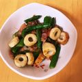 みりん調味料's cooksnap of when they made ベーコンちくわアスパラ★バター醤油炒め★.