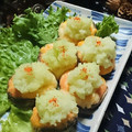 虹色♪︎ちゅーりっぷ's cooksnap of when they made しいたけタラマヨちーず大根おろしのせ♪.
