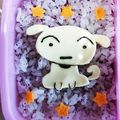 けい♥️'s cooksnap of when they made キャラ弁 クレヨンしんちゃん シロ全身.