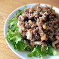 hiroerico's cooksnap of when they made きのこ納豆そぼろ丼.