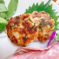 928るびすけ☆☆'s cooksnap of when they made チーズとささみの大葉ハンバーグ.