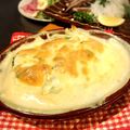 イシポン's cooksnap of when they made 豆乳でヘルシー☆牡蠣と舞茸のグラタン.