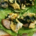 ☆モエキチ☆'s cooksnap of when they made 朝食に☆ホウレンソウと卵のトースト.