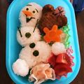 豆乳pudding's cooksnap of when they made キャラ弁♡オラフ.
