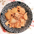 micorin's cooksnap of when they made 豚こまと大根と蓮根の煮物.