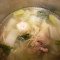はしもぽんちゃん's cooksnap of when they made 鶏塩ちゃんこ鍋だし.