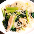 のえもゆ's cooksnap of when they made 簡単☆小松菜と挽き肉の春雨炒め.