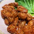 Bom's cooksnap of when they made 甘辛いソースのヤンニョム大豆ミート.